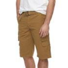 Men's Rawx Regular-fit Belted Cargo Shorts, Size: 38, Brown