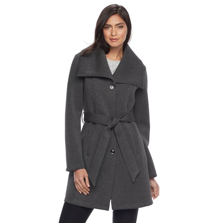Women's Apt. 9&reg; Envelope Collar Jacket, Size: Xl, Grey