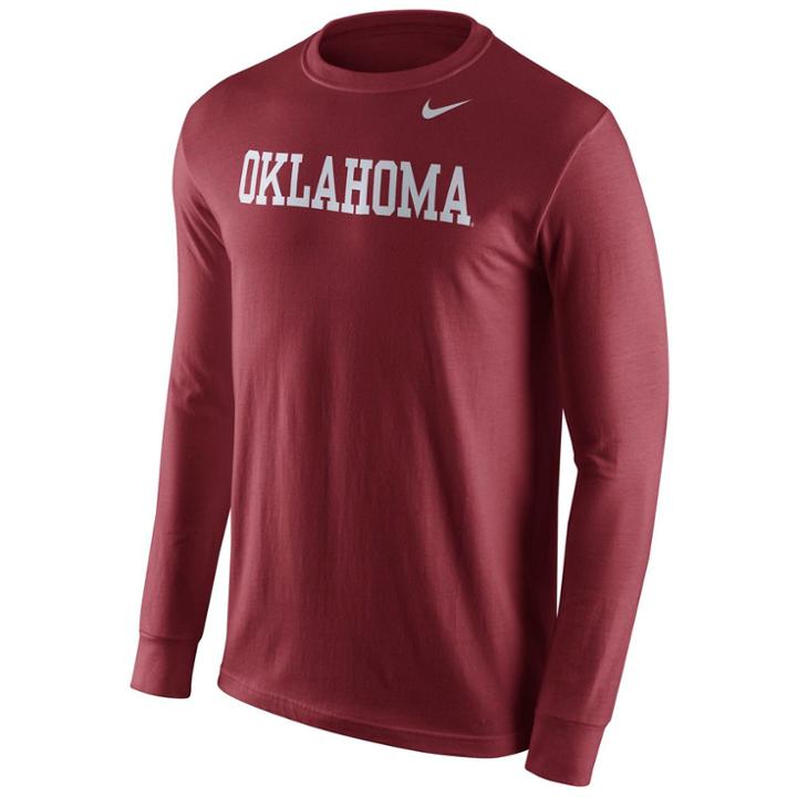 Men's Nike Oklahoma Sooners Wordmark Tee, Size: Large, Red