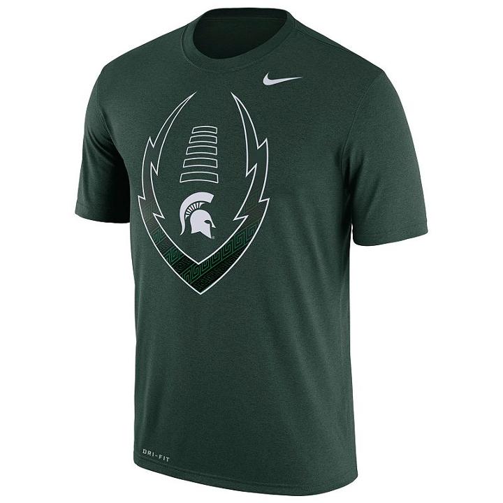 Men's Nike Michigan State Spartans Legend Football Icon Dri-fit Tee, Size: Xl, Multicolor