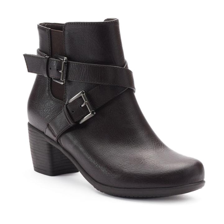Croft & Barrow&reg; Bertha Women's Ortholite Ankle Boots, Size: 9 Wide, Brown