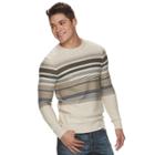 Men's Urban Pipeline&reg; Striped Crew Sweater, Size: Large, Beige Oth