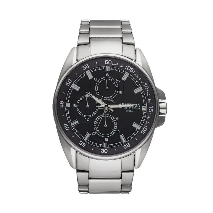 Armitron Men's Stainless Steel Watch - 20/5224nvsv, Size: Large, Grey