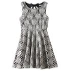 Girls 7-16 Speechless Knit Sequin Lace Overlay Skater Dress, Girl's, Size: 7, Grey (charcoal)