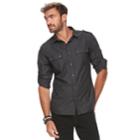 Men's Rock & Republic Textured Button-down Shirt, Size: Large, Black