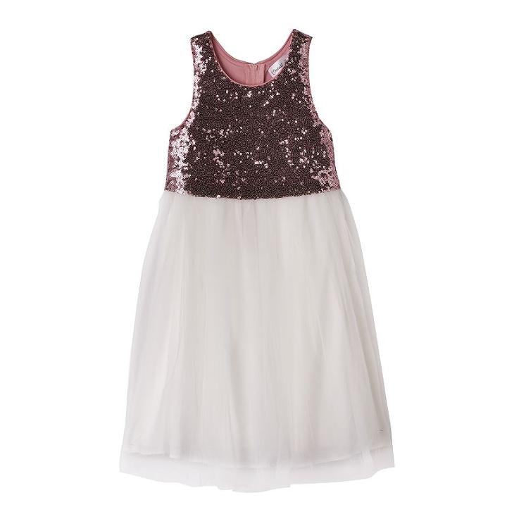 Girls 4-6x Emerald Sundae Sequined Ballerina Dress, Girl's, Size: 5, White Oth