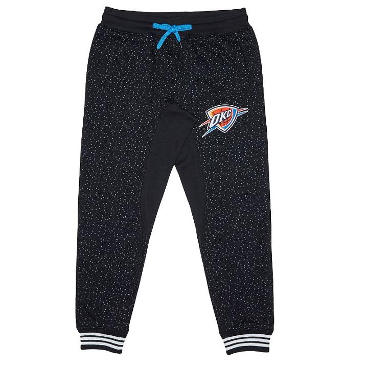 Men's Unk Oklahoma City Thunder Speckled Fleece Jogger Pants, Size: Xl, Black