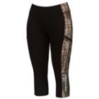 Women's Realtree Altitude Camo Capris, Size: Small, Black