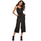 Women's Jennifer Lopez Crop Satin Jumpsuit, Size: Xxl, Black