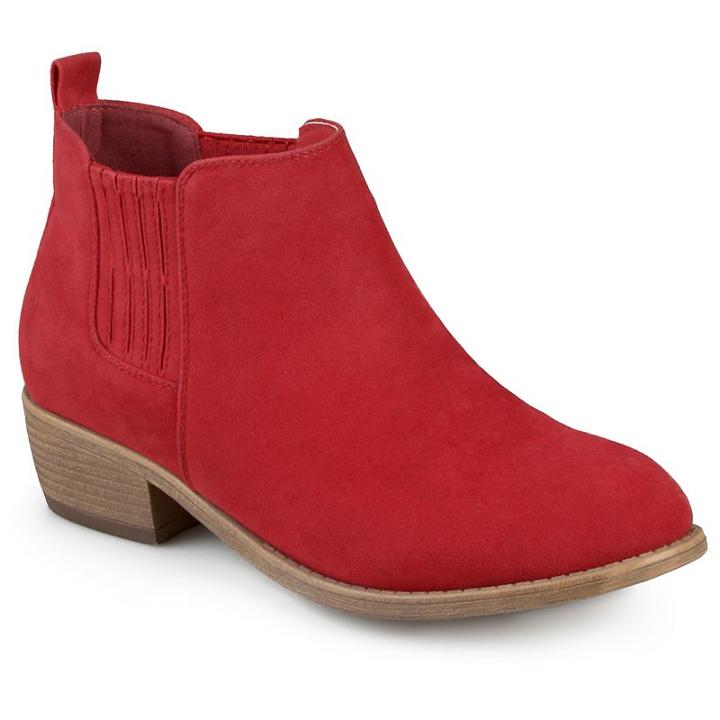 Journee Collection Ramsey Women's Ankle Boots, Girl's, Size: 6, Red