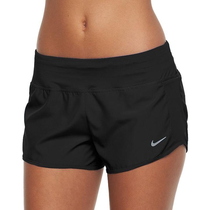 Women's Nike Crew Running Shorts, Size: Medium, Grey (charcoal)
