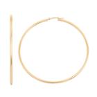 14k Gold Tube Hoop Earrings - 45 Mm, Women's