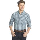 Big & Tall Izod Advantage Slim-fit Checked Stretch Button-down Shirt, Men's, Size: Small, Dark Blue