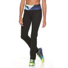 Women's Fila Sport&reg; Printed Slim & Straight Yoga Pants, Size: Small, Black