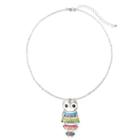 Girls 4-16 Shaky Owl Pendant Necklace, Multicolor