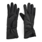 Women's Ur Powered Asymmetric Ruched Stretch Tech Gloves, Size: S-m, Black