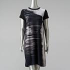 Women's Simply Vera Vera Wang Mixed-media T-shirt Dress, Size: Large, Oxford