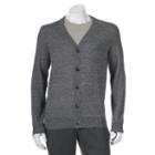 Big & Tall Apt. 9 Modern-fit Marled Merino Cardigan Sweater, Men's, Size: 2xb, Med Grey