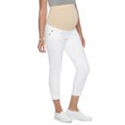 Maternity A:glow Belly Panel Faded Capri Jeans, Women's, Size: 8-mat, White