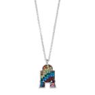 Star Wars Silver Plated Crystal R2-d2 Pendant, Women's, Multicolor