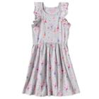 Girls 4-10 Jumping Beans&reg; Flutter Sleeves Print Dress, Girl's, Size: 8, Light Grey