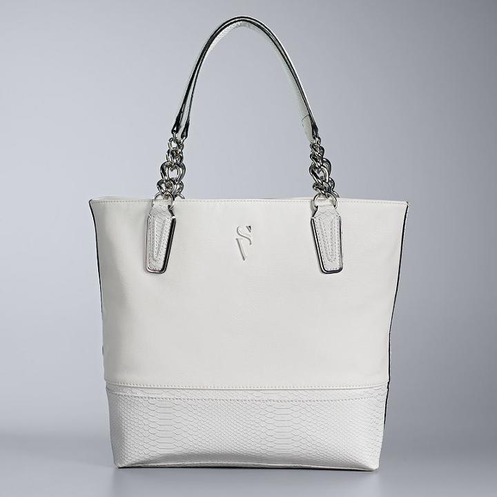 Simply Vera Vera Wang Catherine Tote, Women's, White Oth