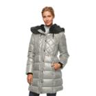 Women's Apt. 9&reg; Hooded Anorak Puffer Jacket, Size: Medium, Light Grey
