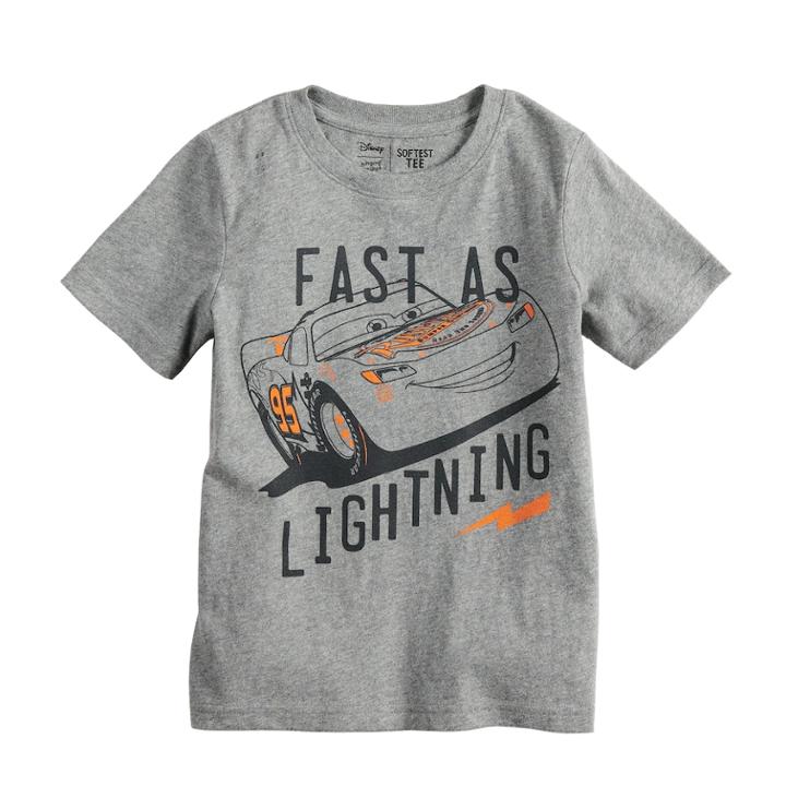 Disney / Pixar Cars Boys 4-12 Lightning Mcqueen Softest Graphic Tee By Jumping Beans&reg;, Size: 7, White