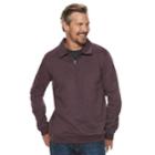 Men's Croft & Barrow&reg; Classic-fit Quarter-zip Fleece Polo, Size: Medium, Drk Purple