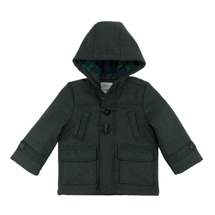 Boys 4-7 Carter's Faux Wool Midweight Toggle Coat, Size: 7, Grey