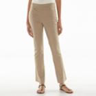 Petite Gloria Vanderbilt Avery Straight-leg Pull-on Jeans, Women's, Size: 10 Petite, Lt Brown
