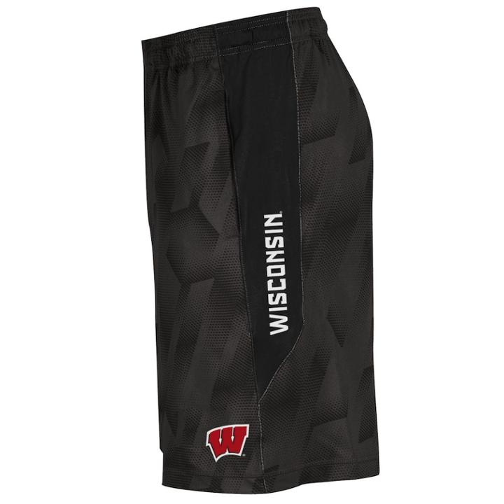 Men's Under Armour Wisconsin Badgers Novelty Raid Shorts, Size: Xl, Black