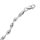 Sterling Silver Butterfly-twist Bracelet, Women's, Size: 7, Grey