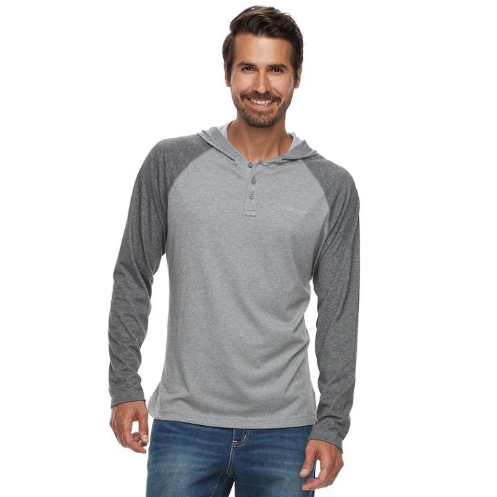 Big & Tall Columbia Wildberry Omni-wick Colorblock Raglan Hoodie, Men's, Size: 3xb, Dark Grey