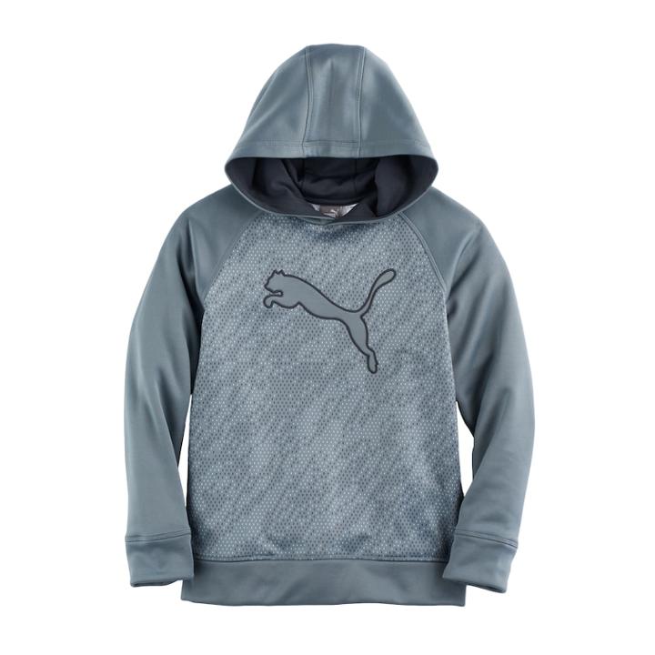 Boys 8-20 Puma Applique Hoodie, Size: Xl, Med Grey