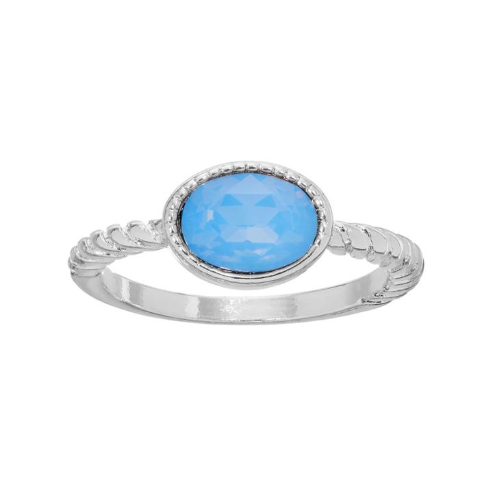 Lc Lauren Conrad Runway Collection Blue Oval Stone Textured Ring, Women's, Size: 7.50