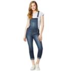 Juniors' Wallflower Mid-rise Skinny Denim Overalls, Teens, Size: Medium, Red Overfl