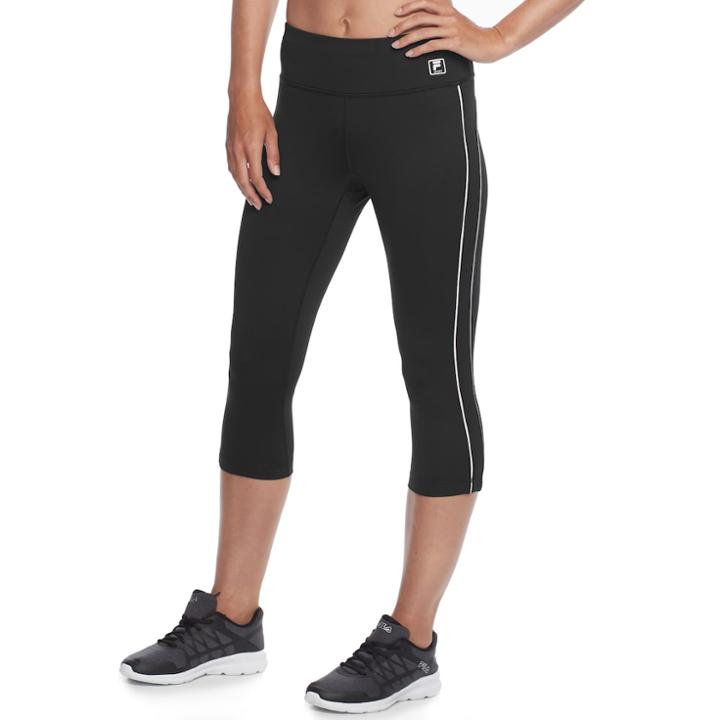 Women's Fila Sport&reg; Flat Piping Capri Leggings, Size: Xl, Oxford