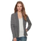 Petite Apt. 9&reg; Peplum Open-front Cardigan, Women's, Size: S Petite, Med Beige