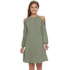 Juniors' Mudd&reg; Cupro Cold-shoulder Dress, Teens, Size: Xs, Med Green