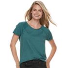 Women's Sonoma Goods For Life&trade; Super Soft French Terry Raglan Tee, Size: Xs, Dark Blue