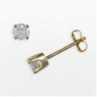 14k Gold 1/3-ct. T.w. Round-cut Diamond Solitaire Earrings, Women's, White