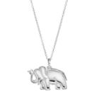 Primrose Sterling Silver Elephant Pendant Necklace, Women's, Grey