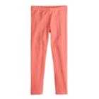 Girls 4-10 Jumping Beans&reg; Glittery Full-length Leggings, Size: 8, Lt Orange