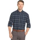 Men's Arrow Saranac Regular-fit Plaid Flannel Button-down Shirt, Size: Medium, Dark Blue