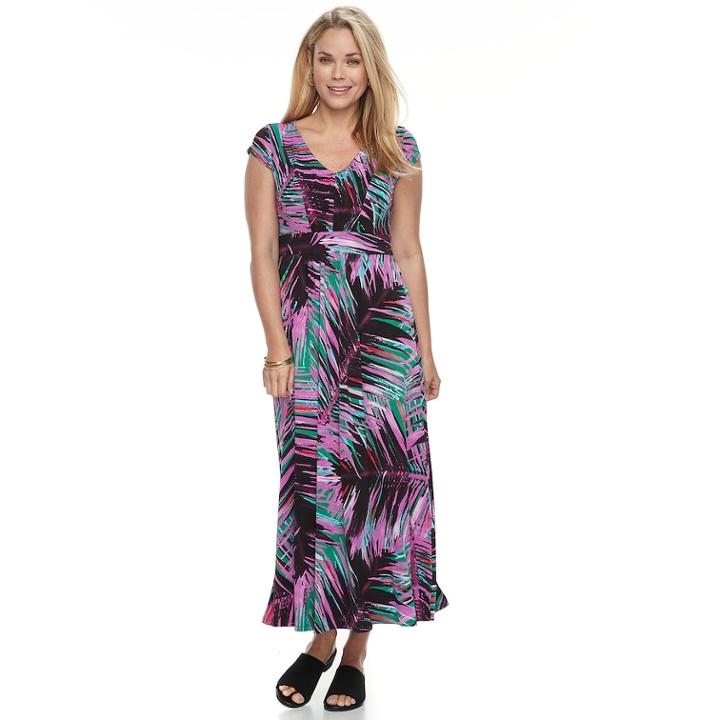 Petite Dana Buchman Shirred Crepe Maxi Dress, Women's, Size: S Petite, Lt Purple