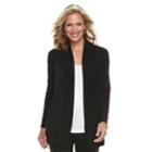 Women's Dana Buchman Shawl Collar Cardigan, Size: Medium, Black