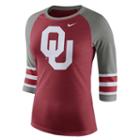 Women's Nike Oklahoma Sooners Striped Sleeve Tee, Size: Medium, Red