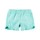 Girls 4-8 Carter's Solid Ruffle Shorts, Girl's, Size: 6x, Lt Green