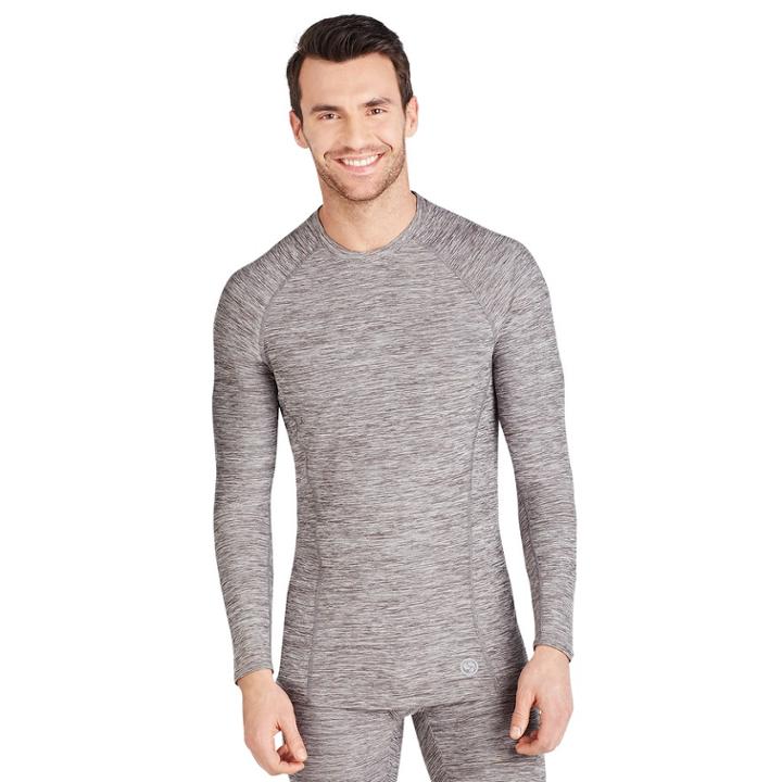 Big & Tall Climatesmart By Cuddl Duds&reg; Climate Sport Crewneck Tee, Men's, Size: Xl Tall, Med Grey